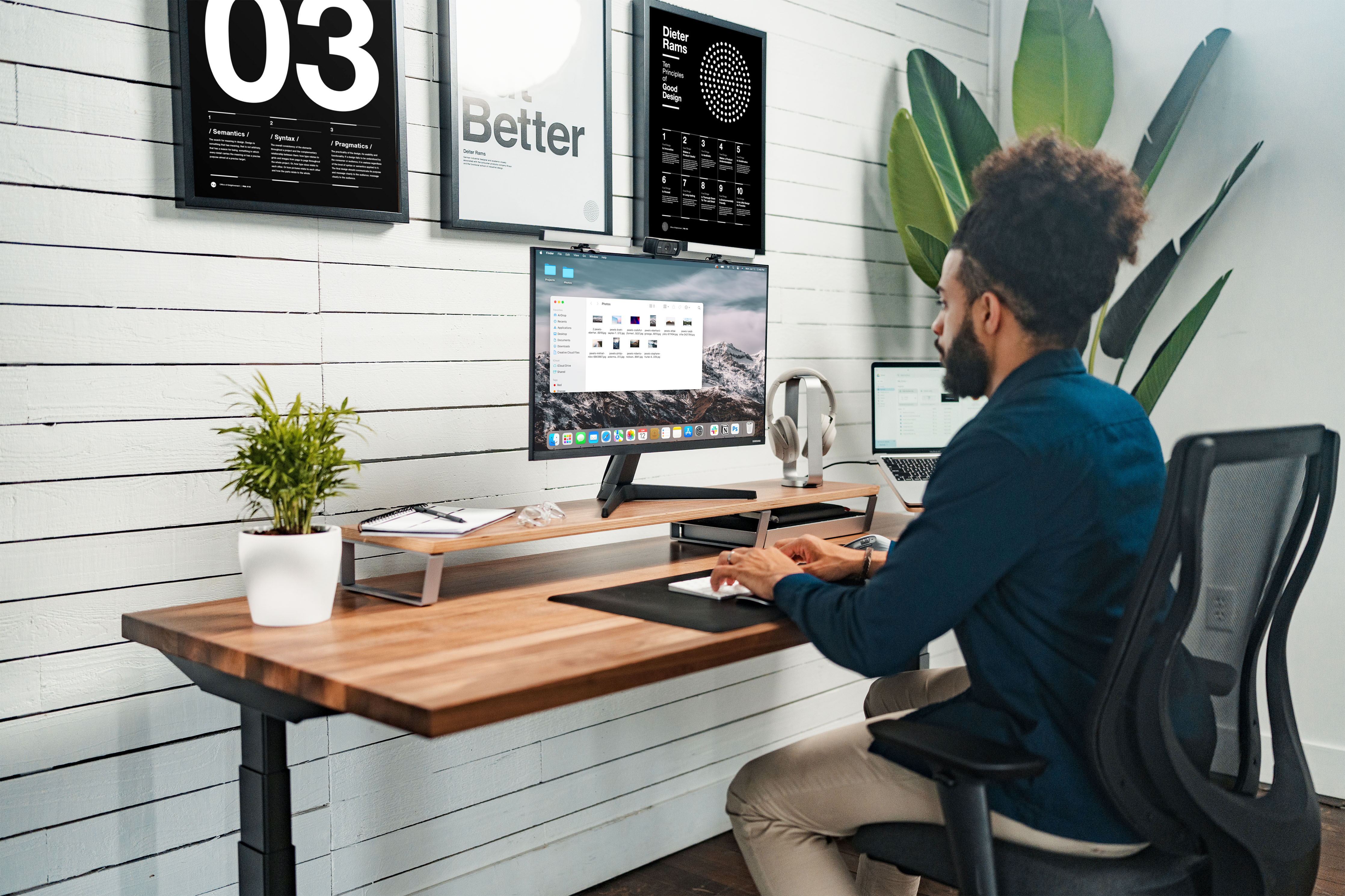 Human deals standing desk