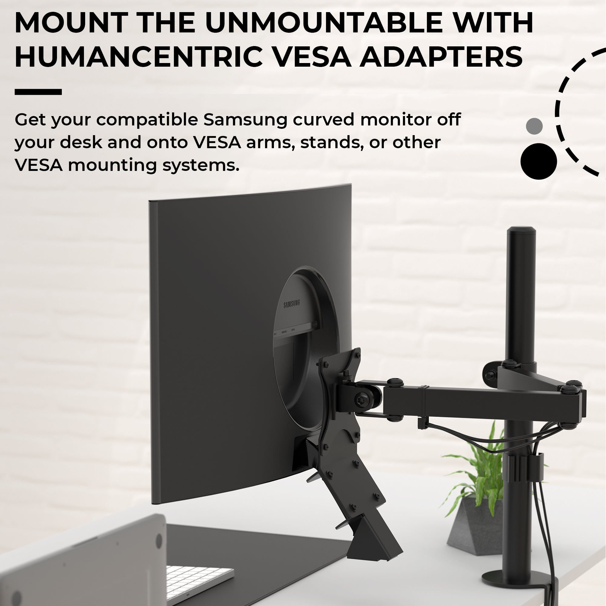 VIVO Quick Attach VESA Mount Adapter for Samsung CF397 Monitors