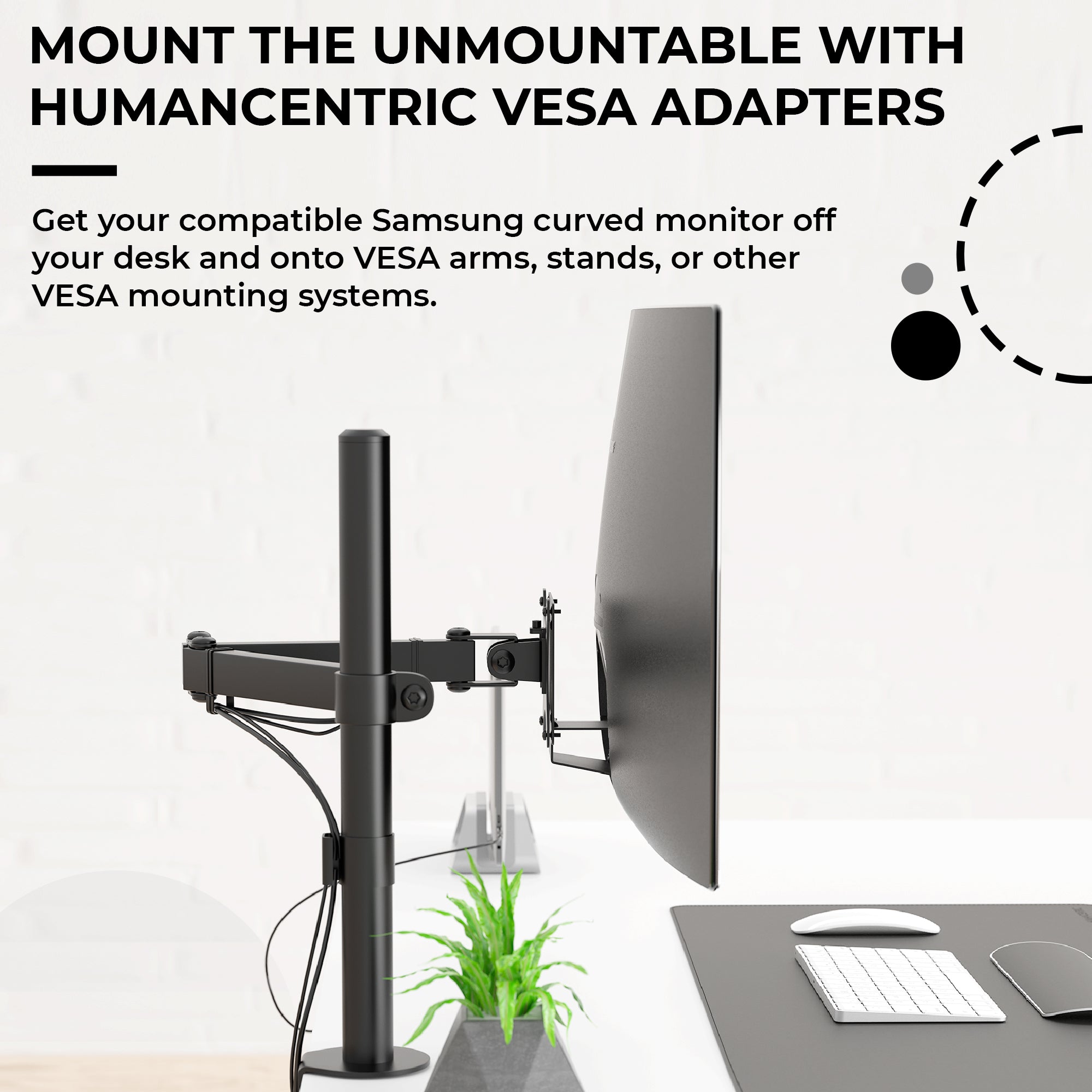 HumanCentric VESA Mount Adapter Compatible with India